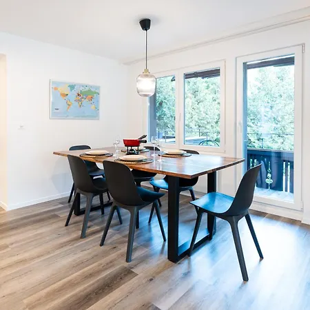 Modern Designed, Luxury Mountain View Appartement Kandersteg