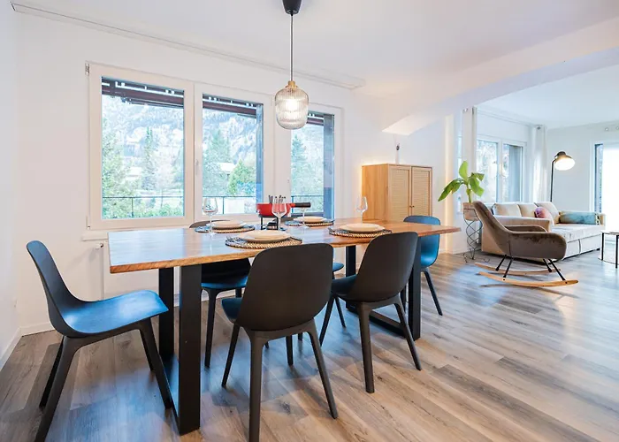 Modern Designed, Luxury Mountain View Lejlighed Kandersteg